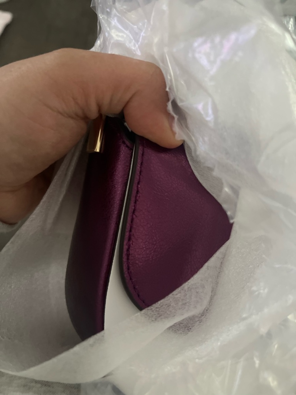 kate spade Plum Leather Mini Crossbody with Gold Hardware